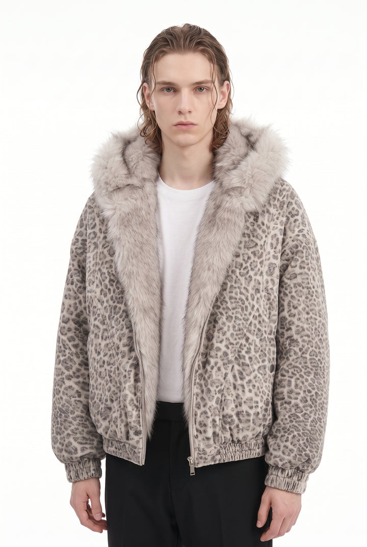 Leopard Fur Jacket na2818