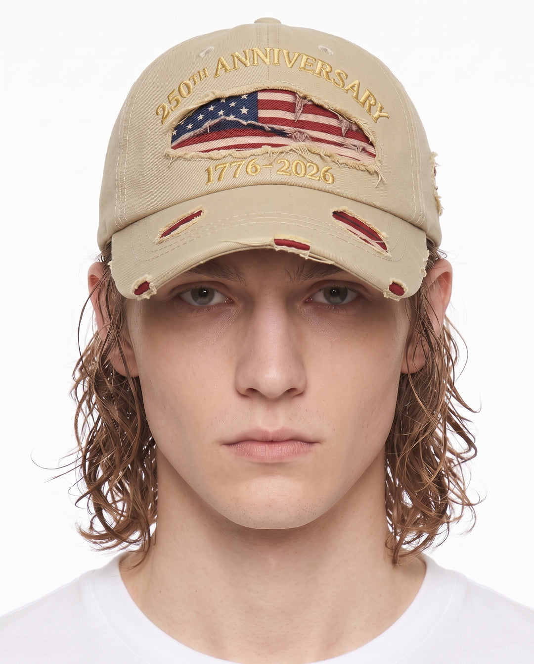 Distressed Denim Cap na2967