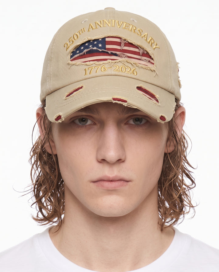 Distressed Denim Cap na2967