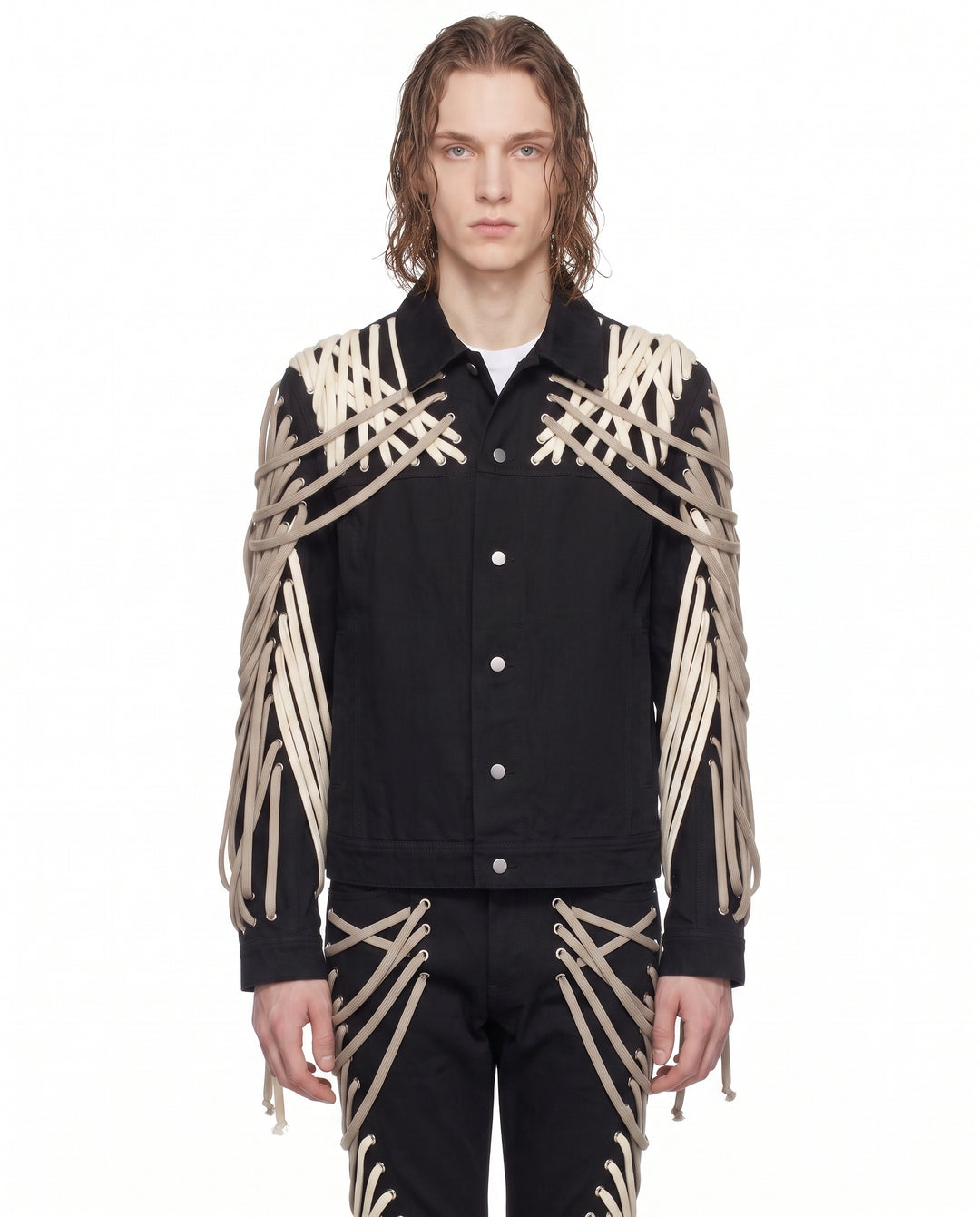 Laced Denim Jacket na2935