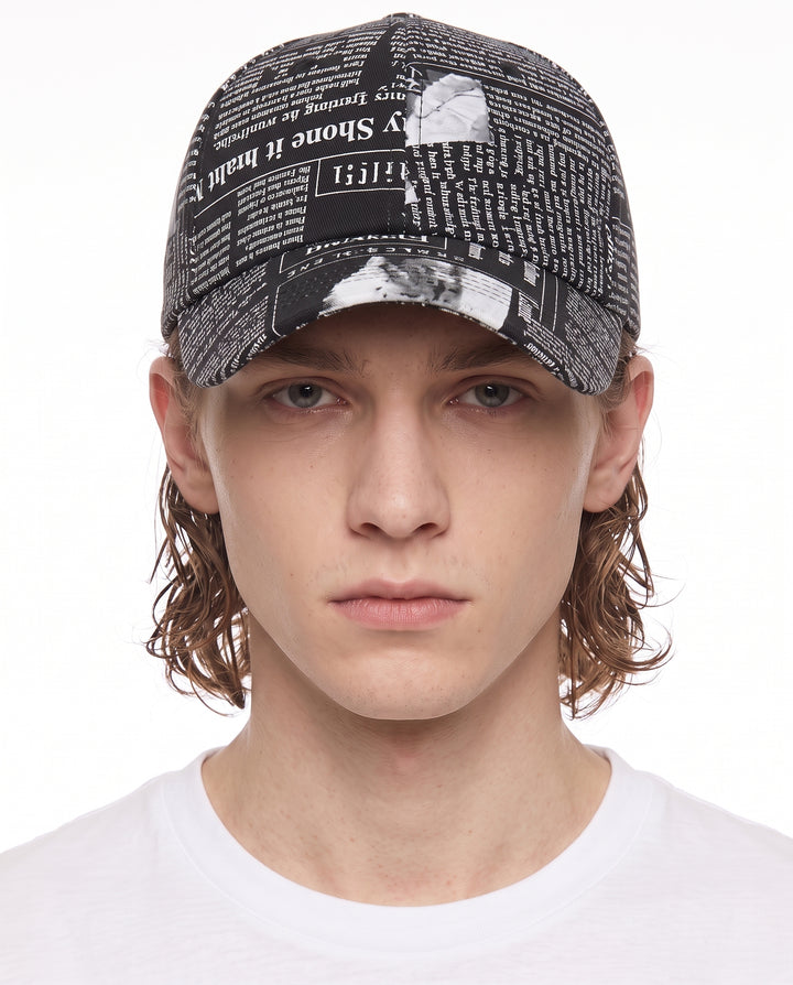 Newspaper Print Cap na2970
