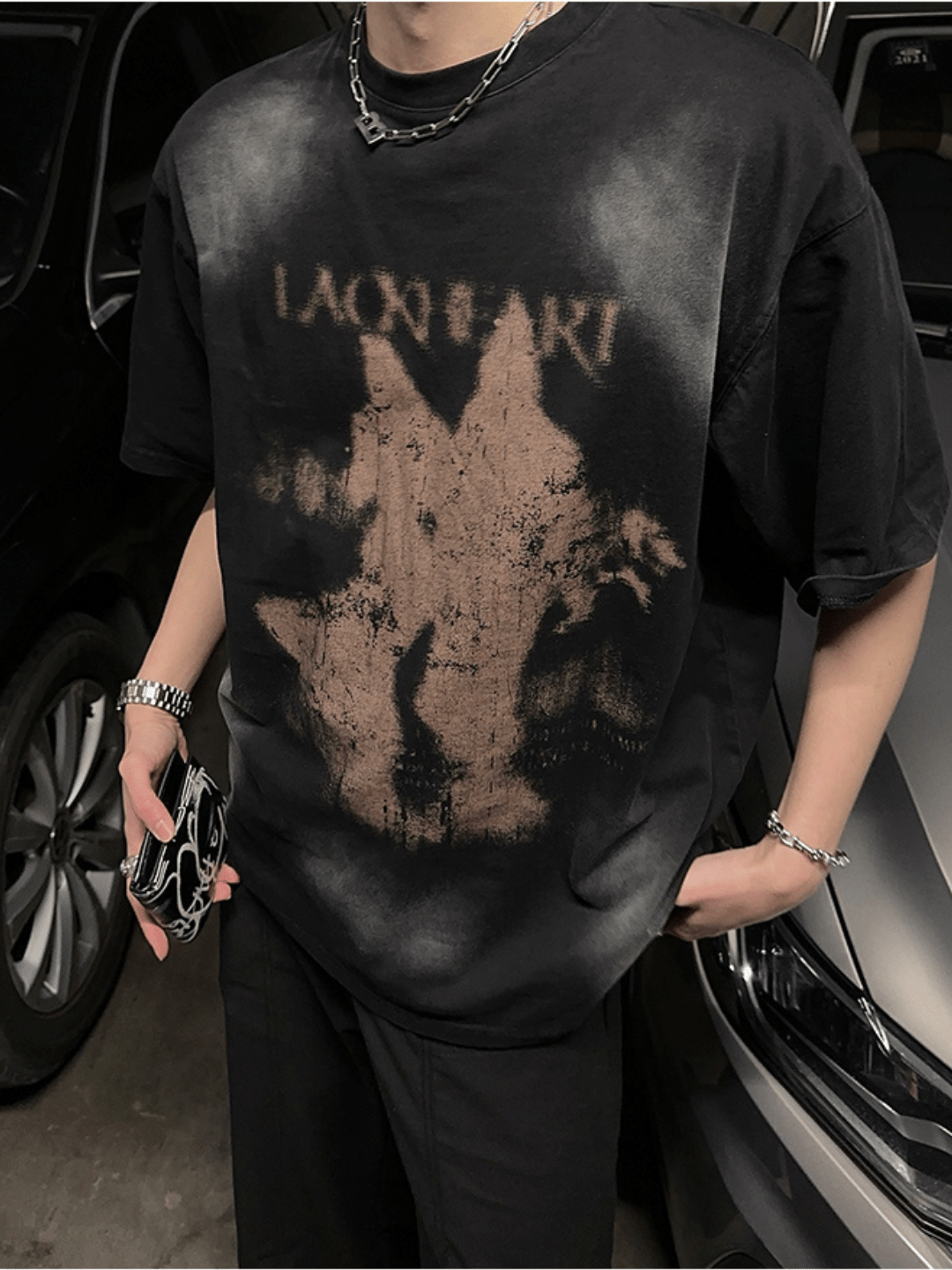 [JH HOMME] vintage washed short sleeve T-shirt na1256
