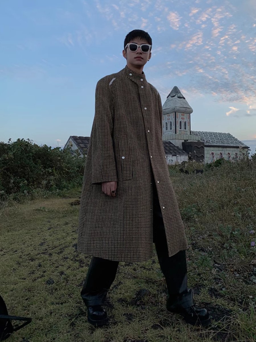 [ESC MAN STUDIO] mid-length wool coat na1616