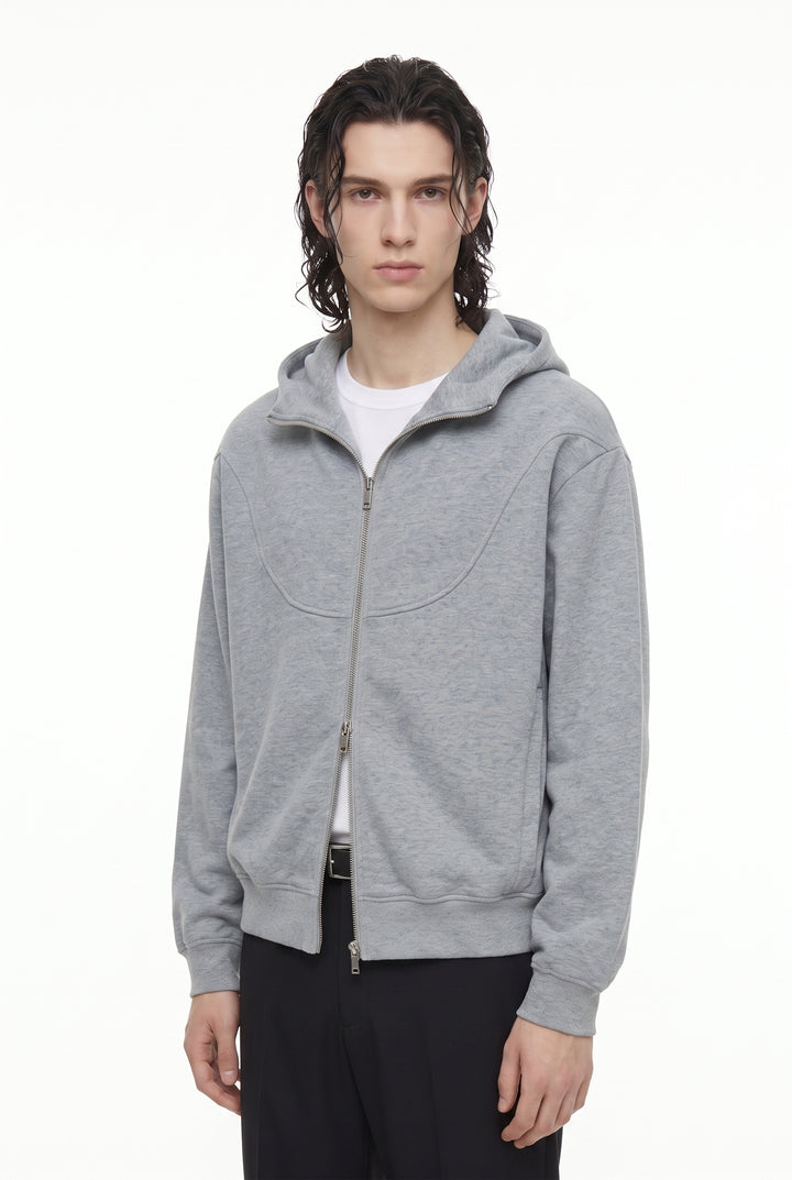 Gray Zip Hoodie na2824