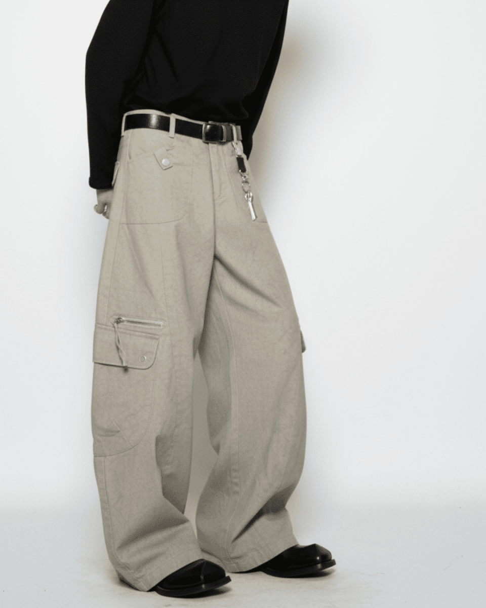 Distressed Wide Slacks na2330