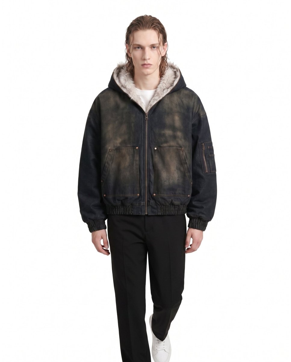 Fur Hooded Jacket na3065