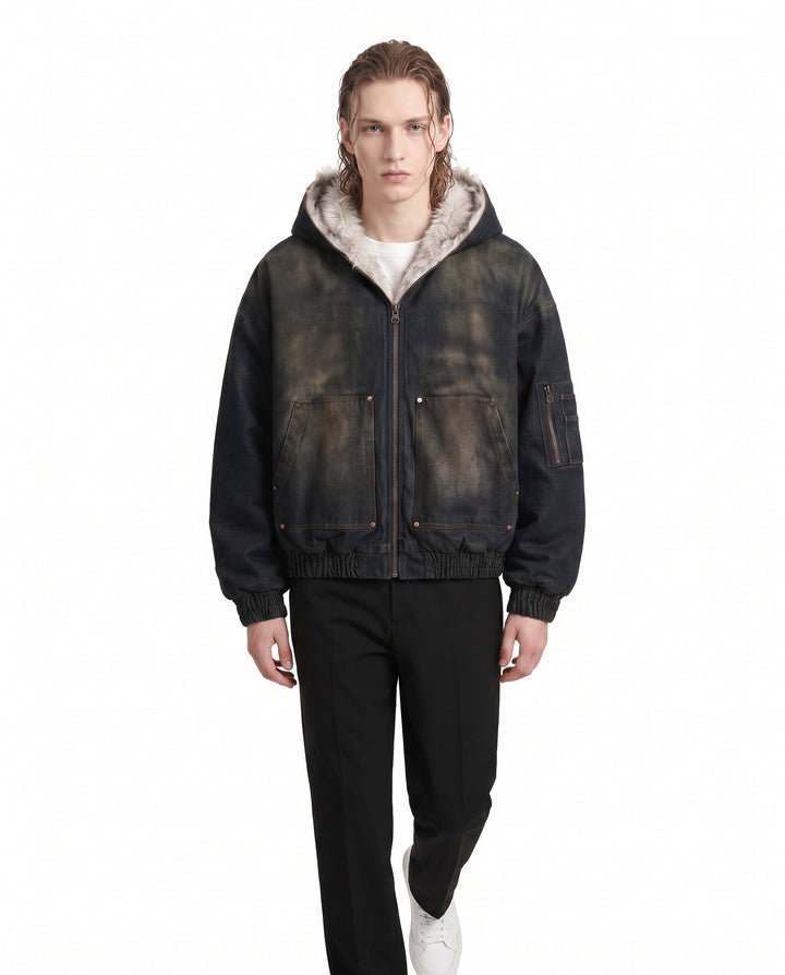 Fur Hooded Jacket na3065