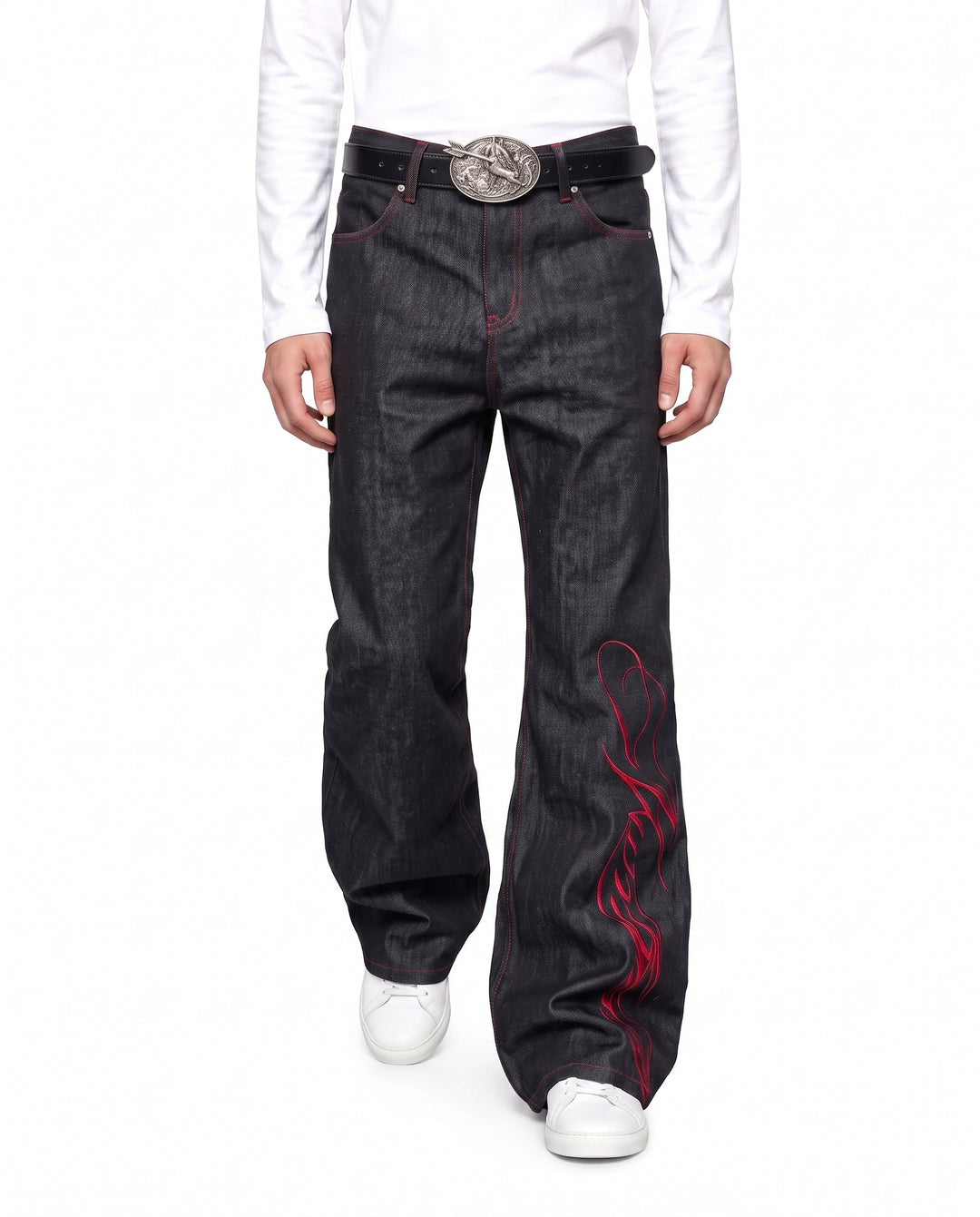 Flared Denim Pants na2965