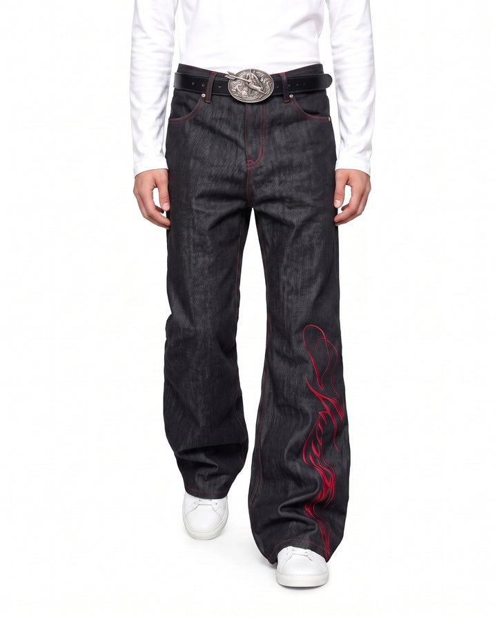 Flared Denim Pants na2965