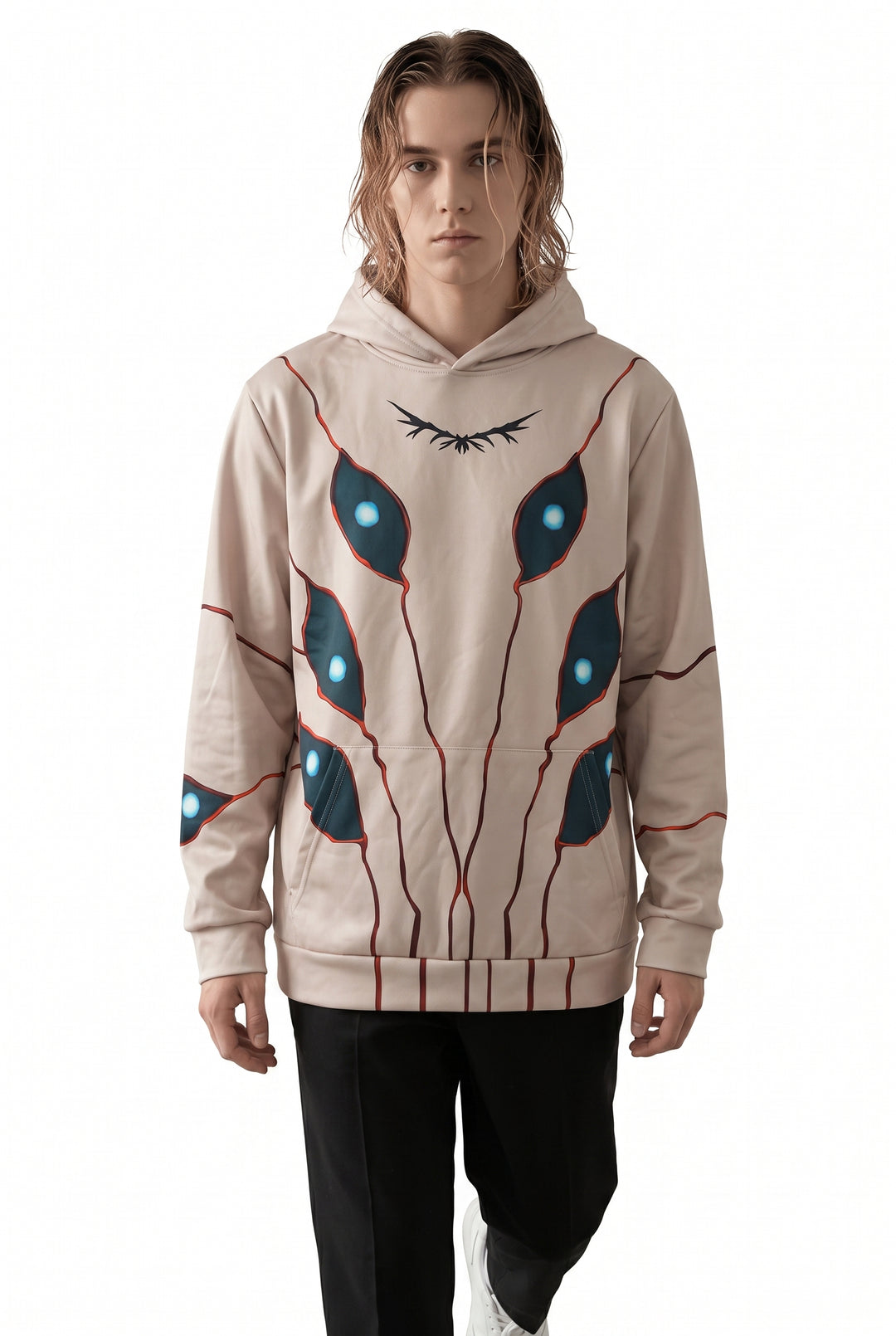 Graphic Paneled Hoodie na2761