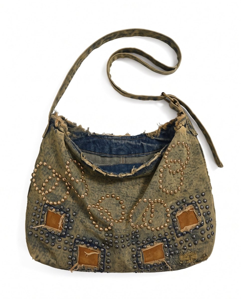 Studded Denim Bag na2901