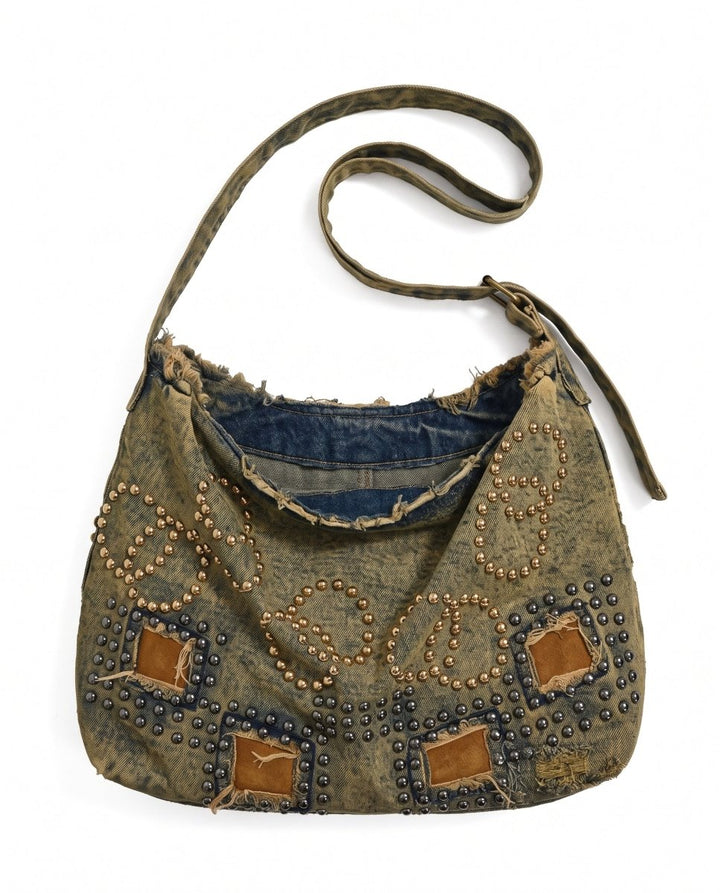 Studded Denim Bag na2901