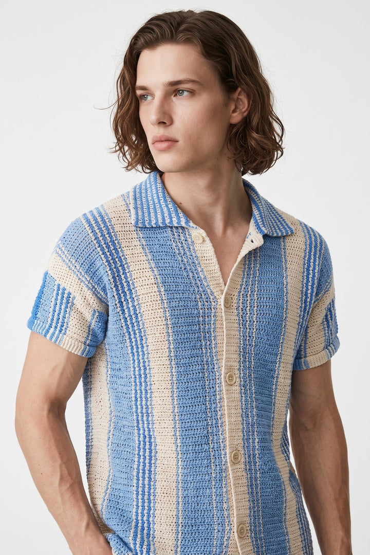 Striped Knit Cardigan na2677