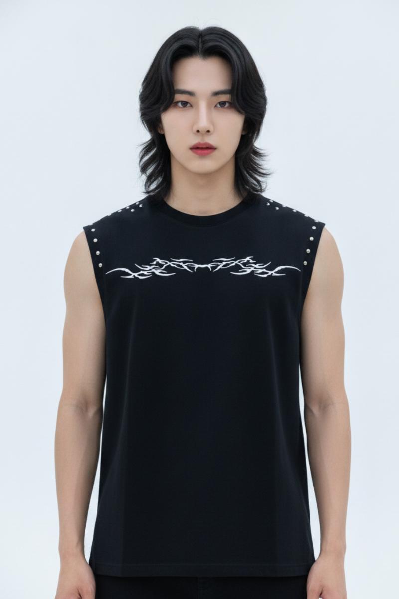 Studded Sleeveless Top  na2621