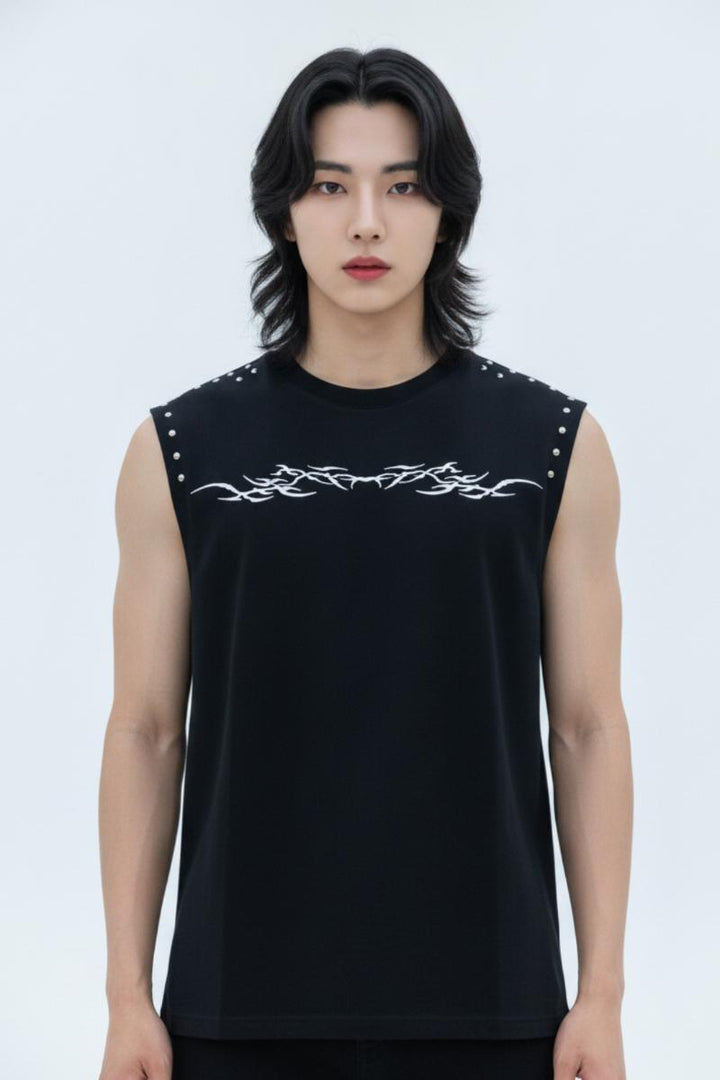 Studded Sleeveless Top  na2621