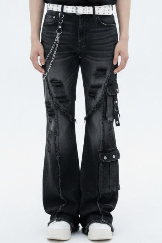 Distressed Baggy Jeans  na2592