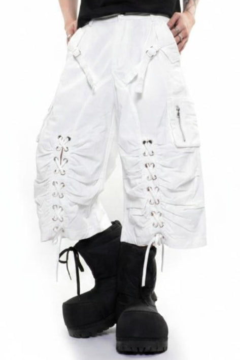 Distressed Denim Knee-Length Shorts  na2601