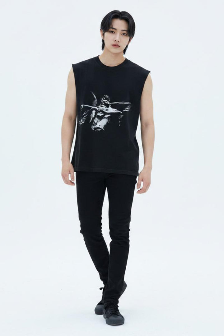 Graphic Sleeveless Tee  na2565