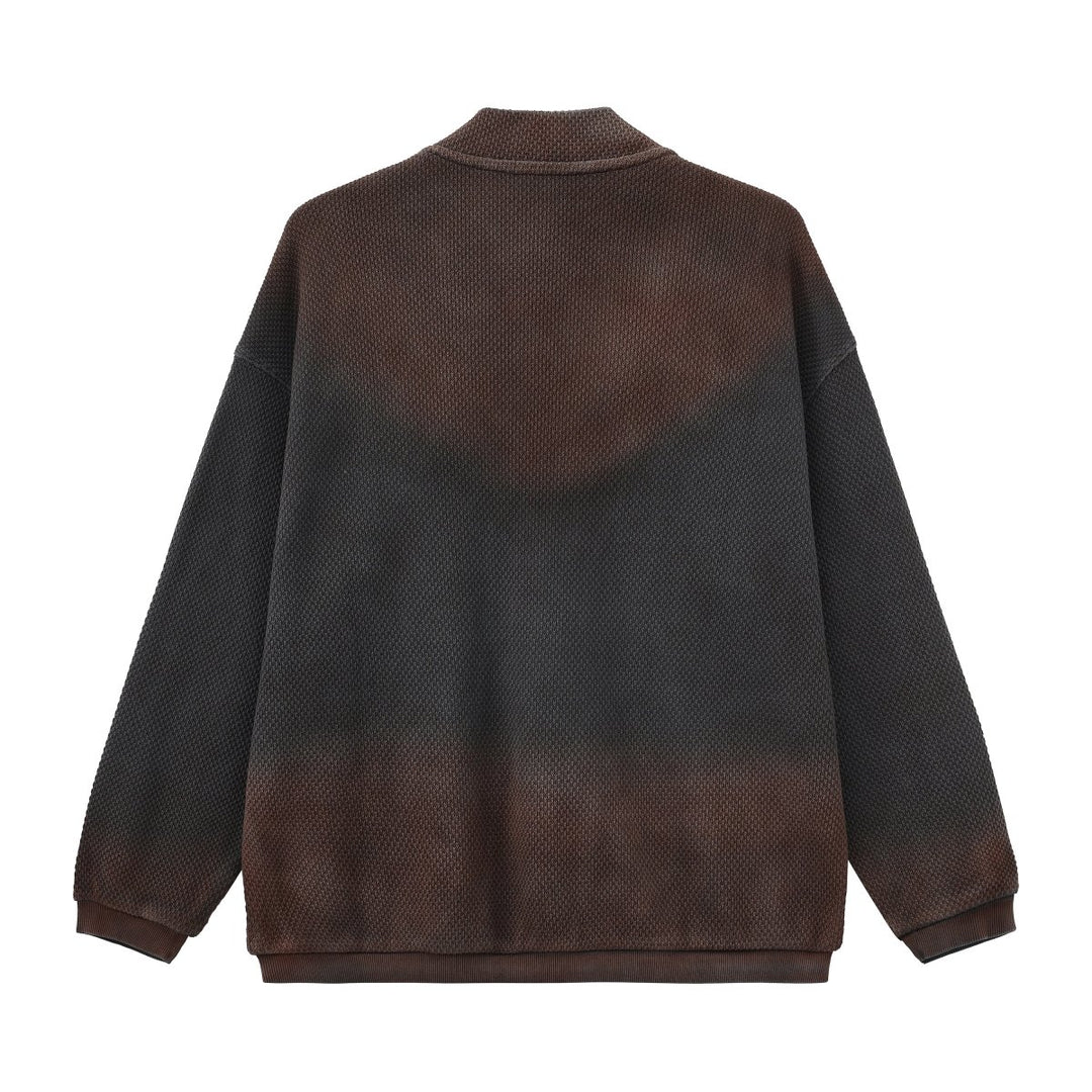 [Nanostudio] Gradient Waffle Knit Cardigan na2225