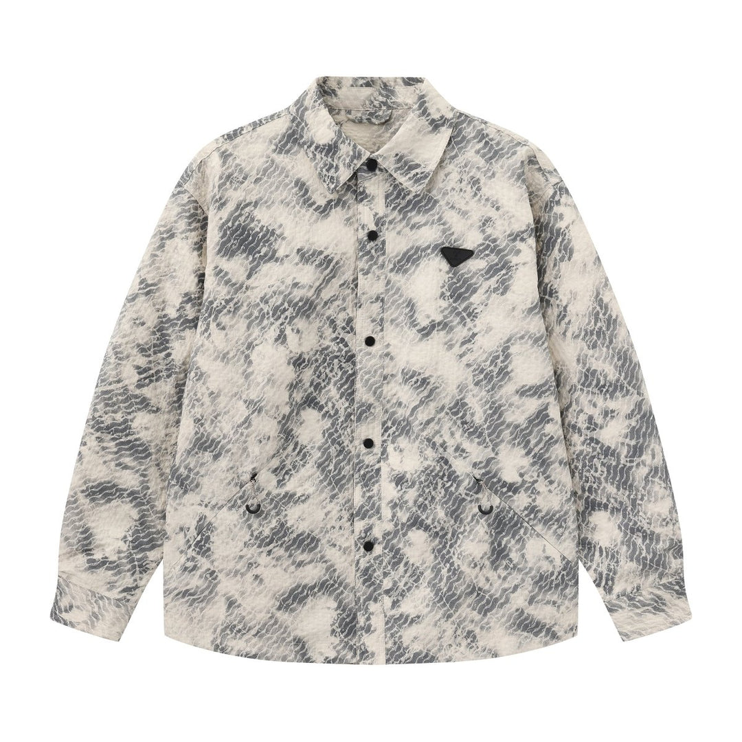 Nanostudio Art Texture Printed Shirt Jacket (na2197)
