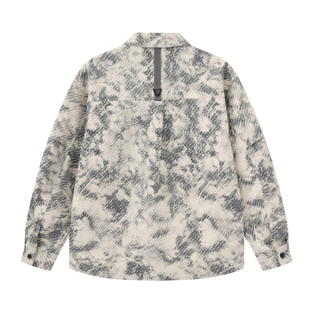 Nanostudio Art Texture Printed Shirt Jacket (na2197)