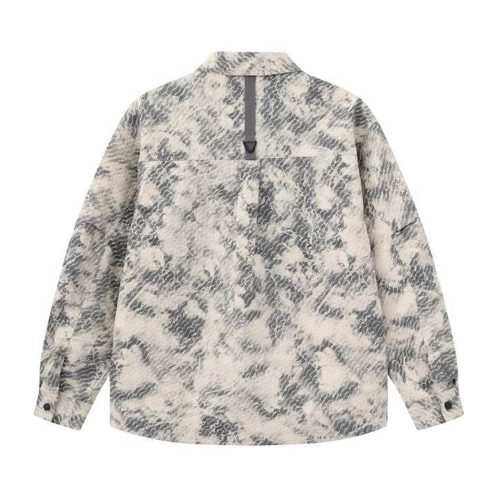Nanostudio Art Texture Printed Shirt Jacket (na2197)