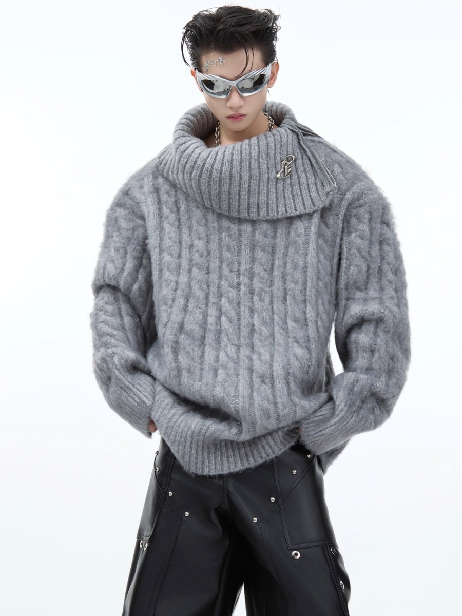 【CulturE】high neck loose knit  na1580