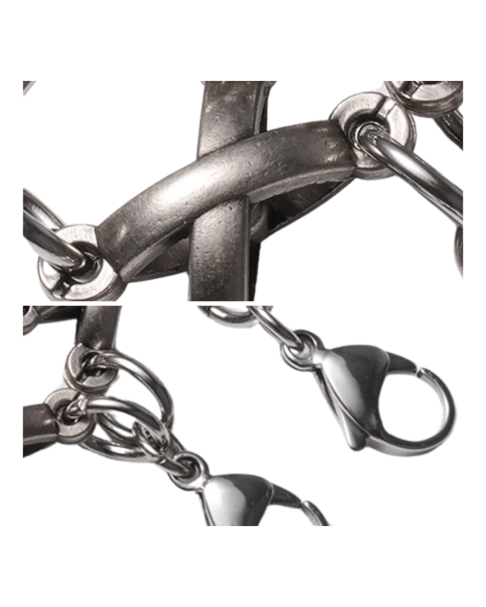 niche rivets gothic style bracelet na2023