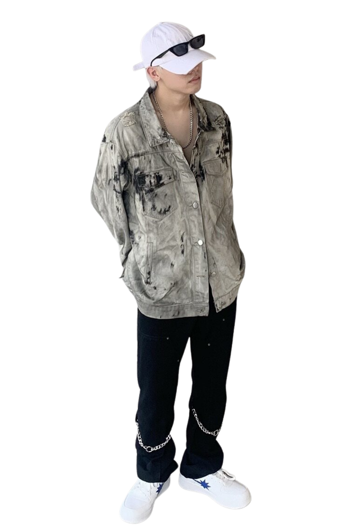 Grunge Bleach Pattern Jacket na2440