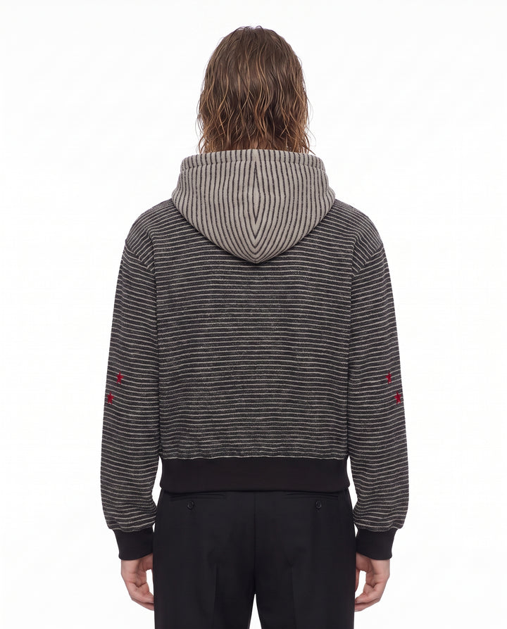 Striped Zip Hoodie na2944