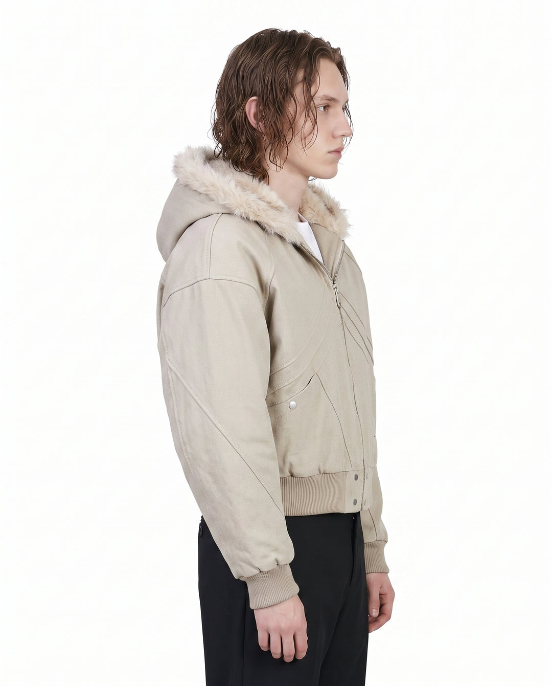 Fur Hooded Jacket na3083