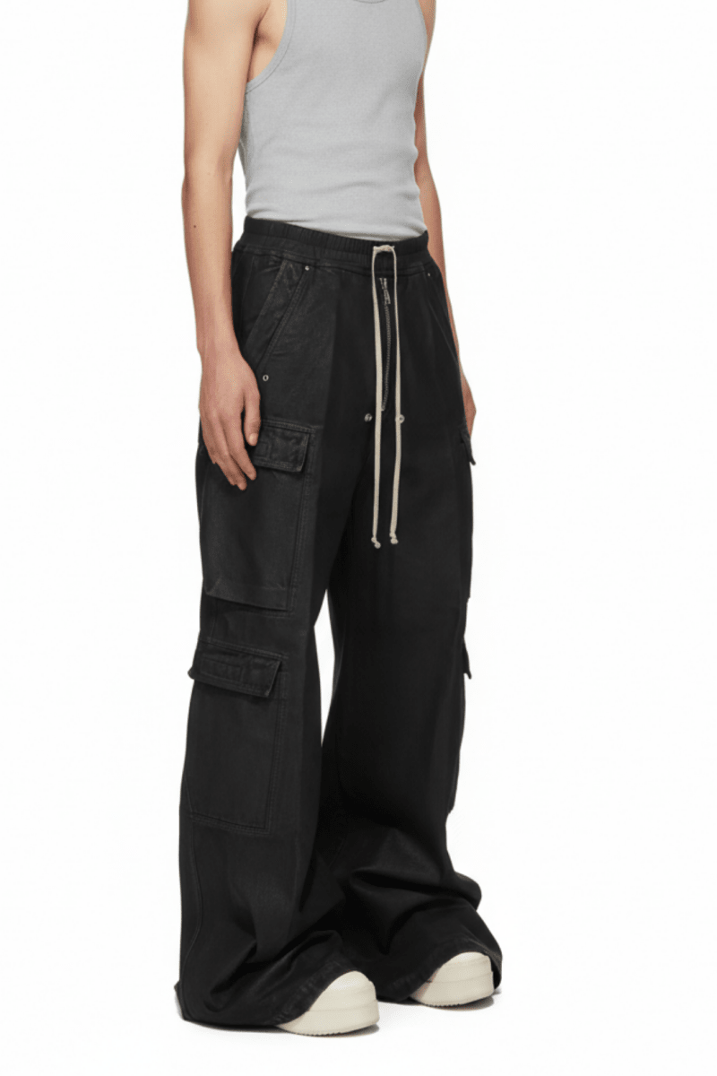 Leather Touch Cargo Trousers  na2373