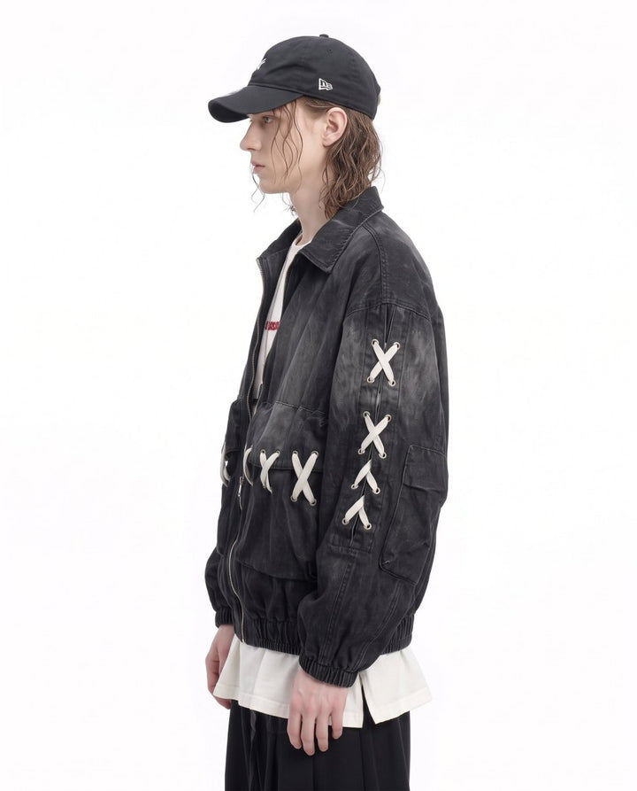 Laced Denim Jacket na3217