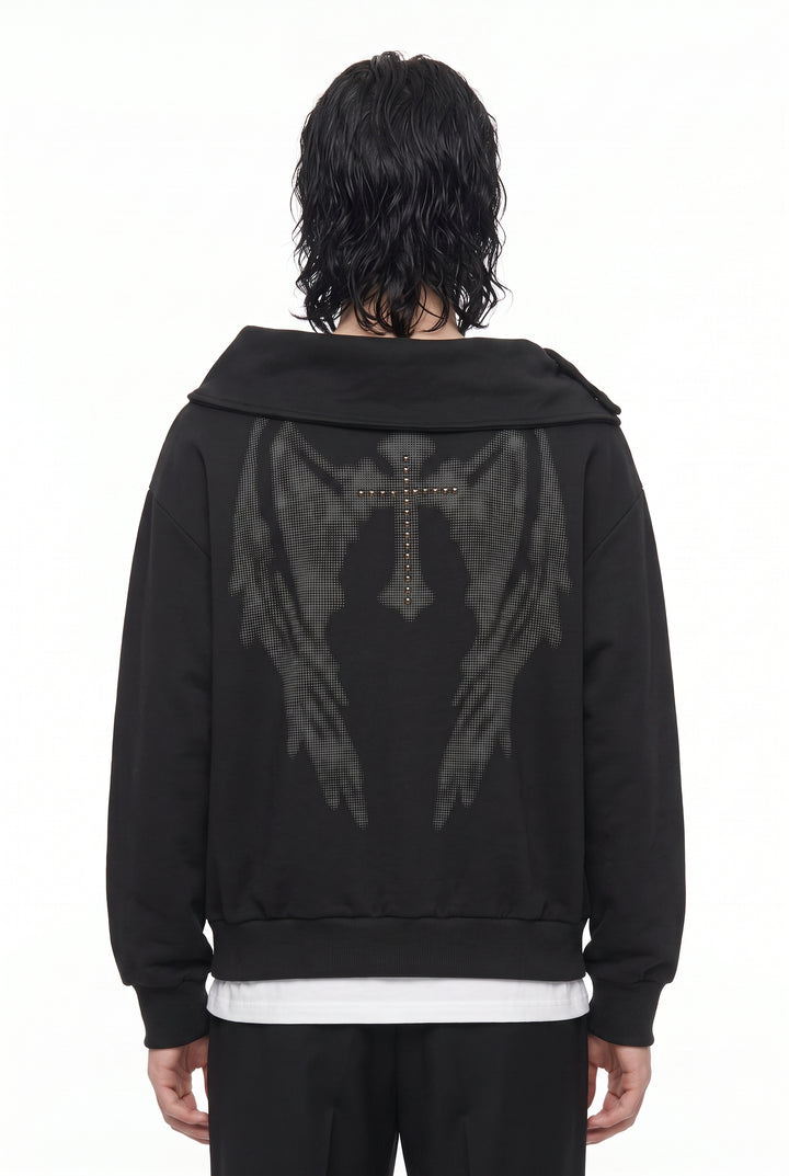 Graphic Collar Sweatshirt na2880