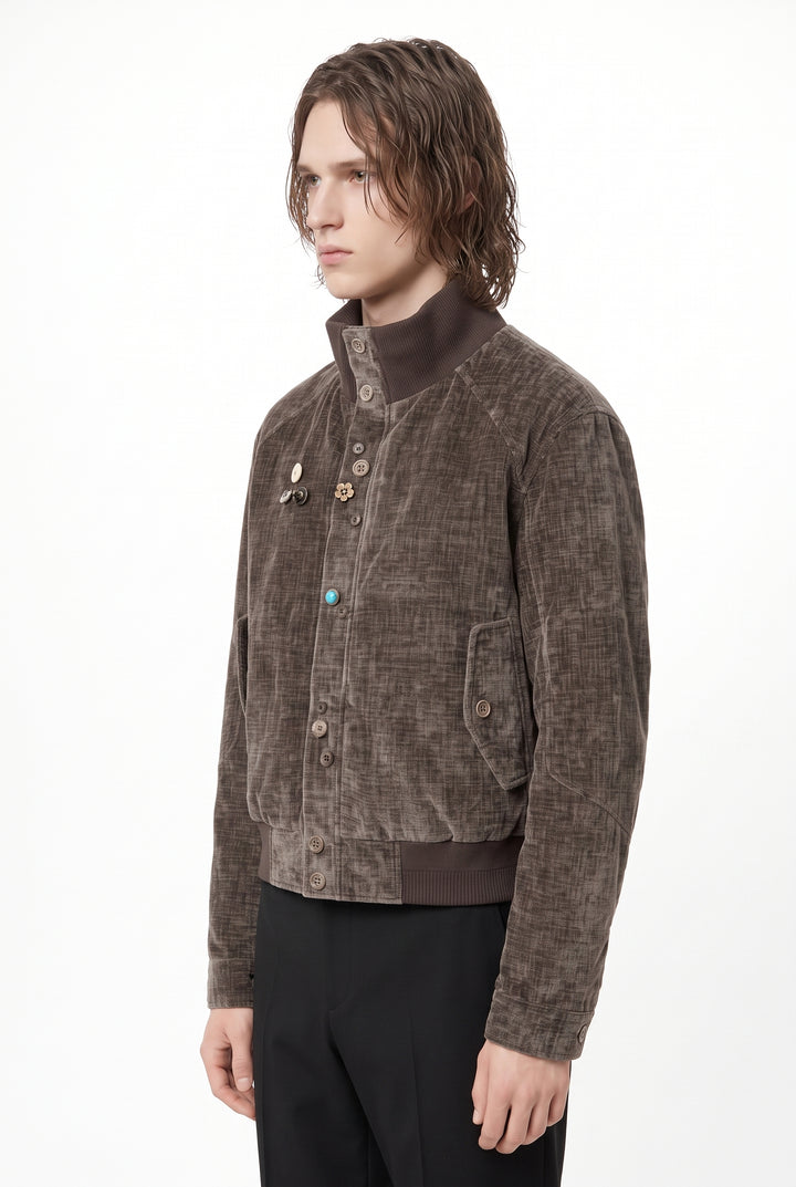 Velour Bomber Jacket na2875