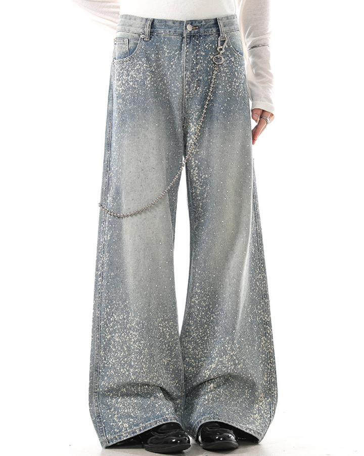 [BLANKIN] Grain Washed Wide Jeans na2281