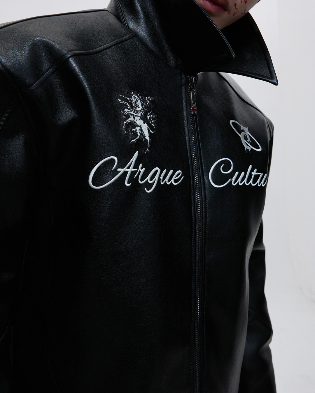 [ArguE CulturE] BLACK HORSE LEATHER JACKET na2287