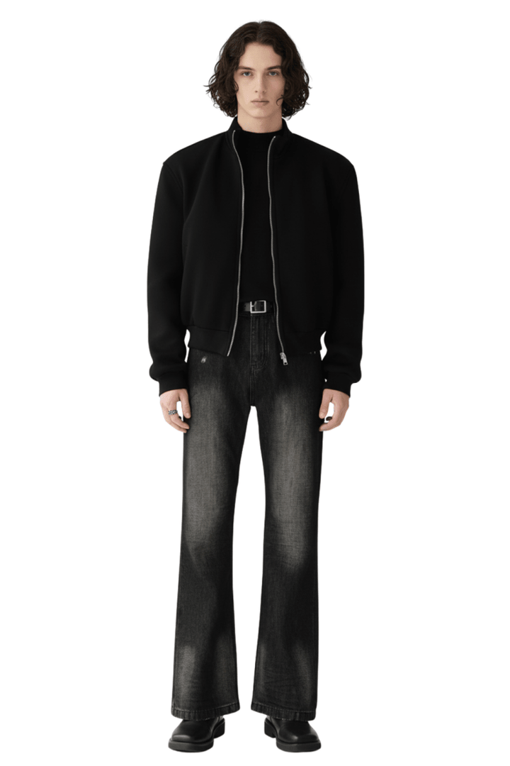 Grunge Wash Flare Jeans na2429