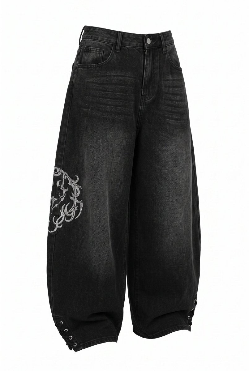 Embroidered Baggy Jeans na2844