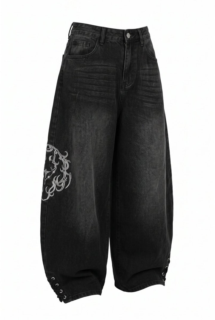 Embroidered Baggy Jeans na2844
