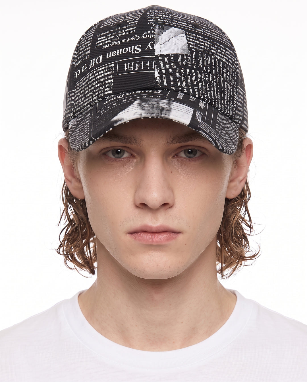 Newspaper Print Cap na2970