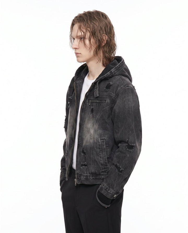 Hooded Denim Jacket na3035