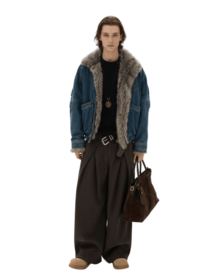 Fur Edge Denim Jacket na2313
