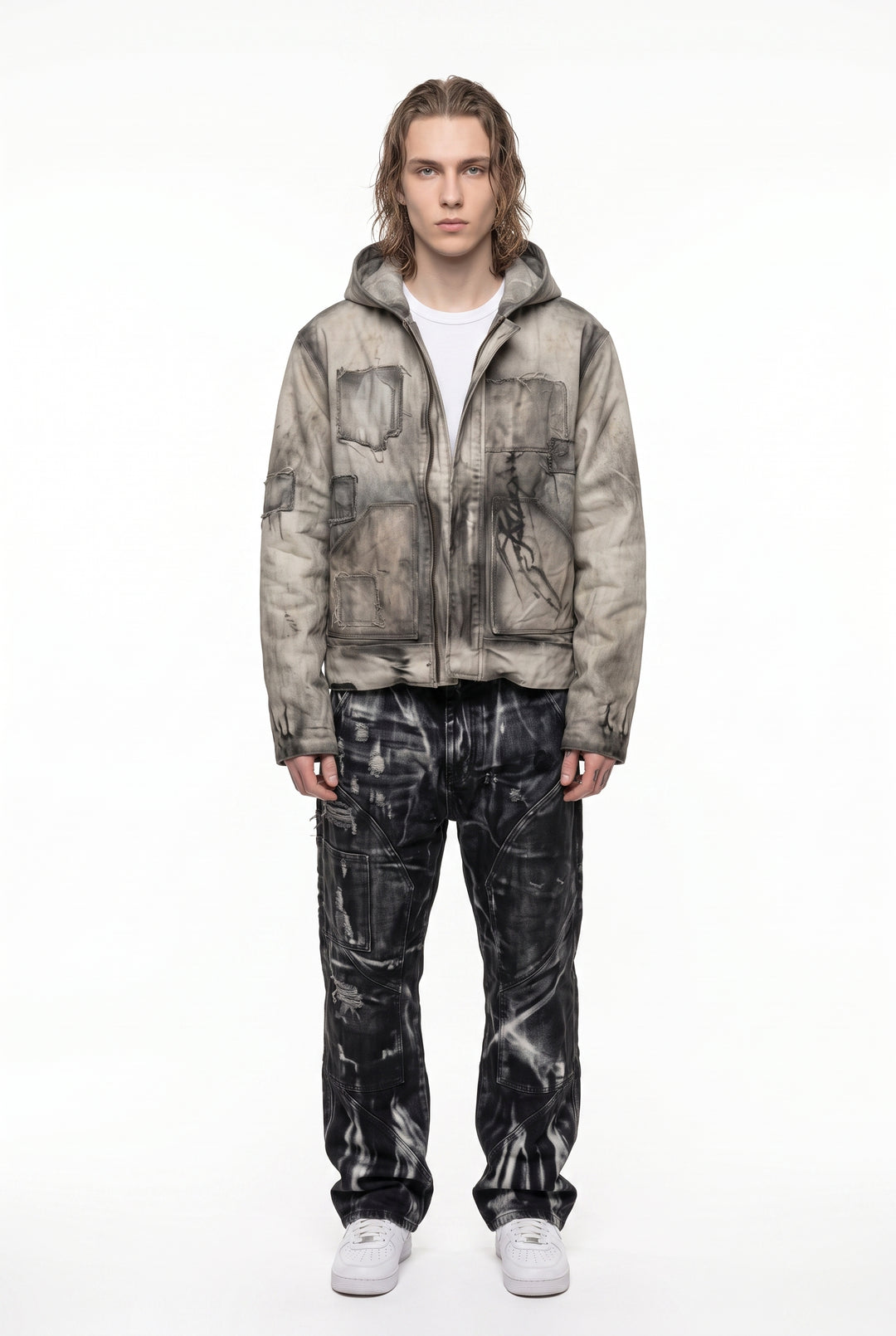 Washed Hooded Jacket na2832