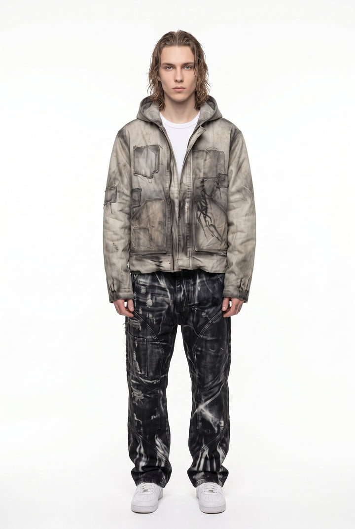 Washed Hooded Jacket na2832