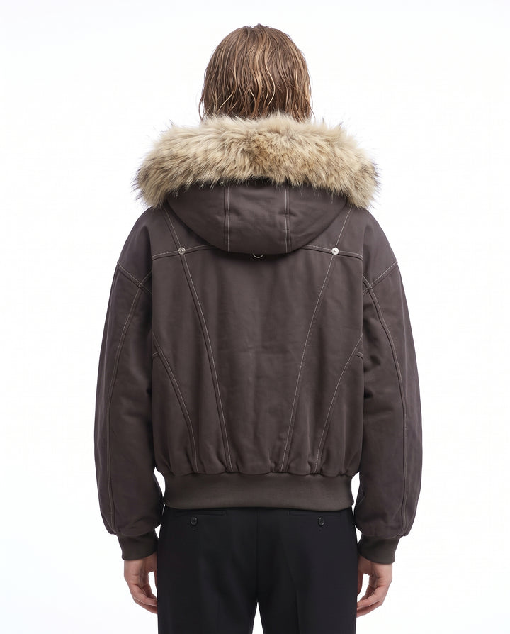 Fur Hooded Jacket na3064