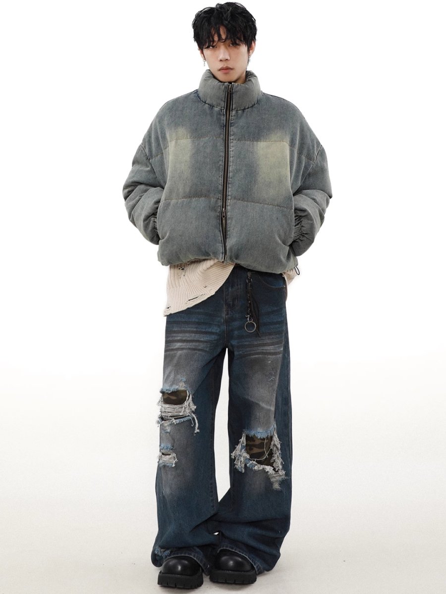 【MRNEARLY】washed denim down jacket  na1757