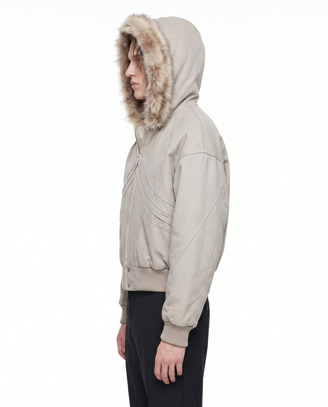 Fur Hooded Jacket na3073