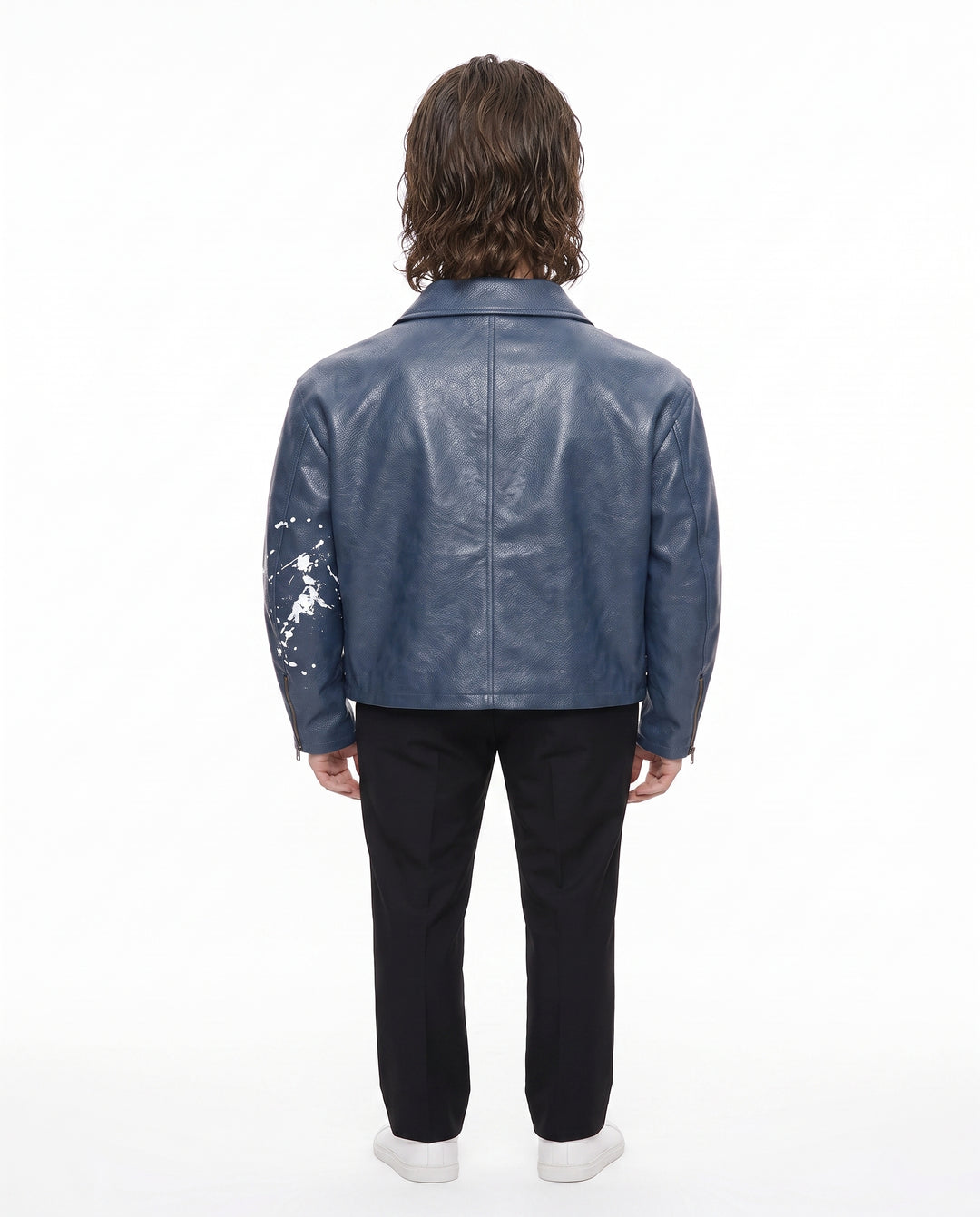 Blue Leather Jacket na2952