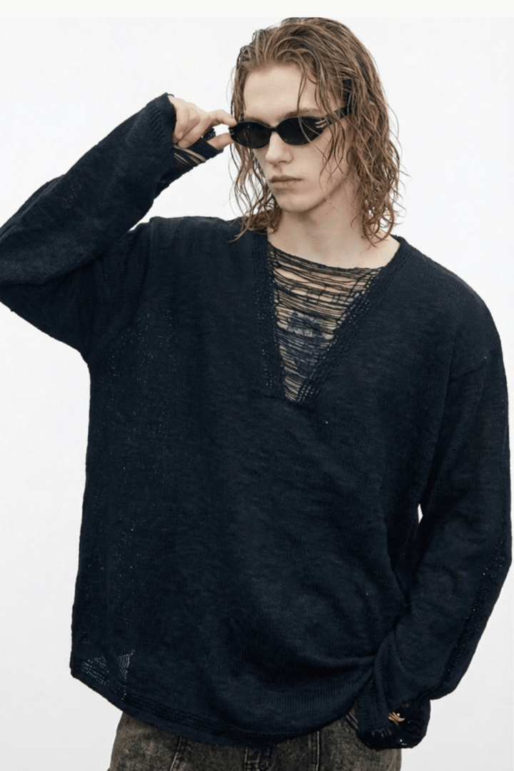 [CUIBUJU] V-neck loose trend within shirt na1061